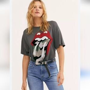 Free People Stones Camo Tongue Tee